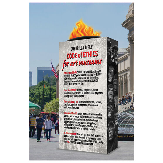 Guerrilla Girls Code of Ethics Monument poster